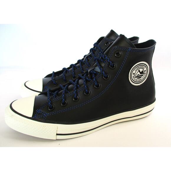 New CONVERSE Chuck Taylor Hi Top Mountain Club Blue Leather Sneakers Men Sz 11 - Picture 1 of 10